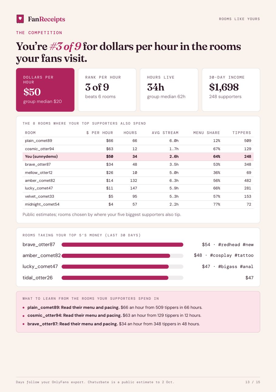 Example weekly report, page 13
